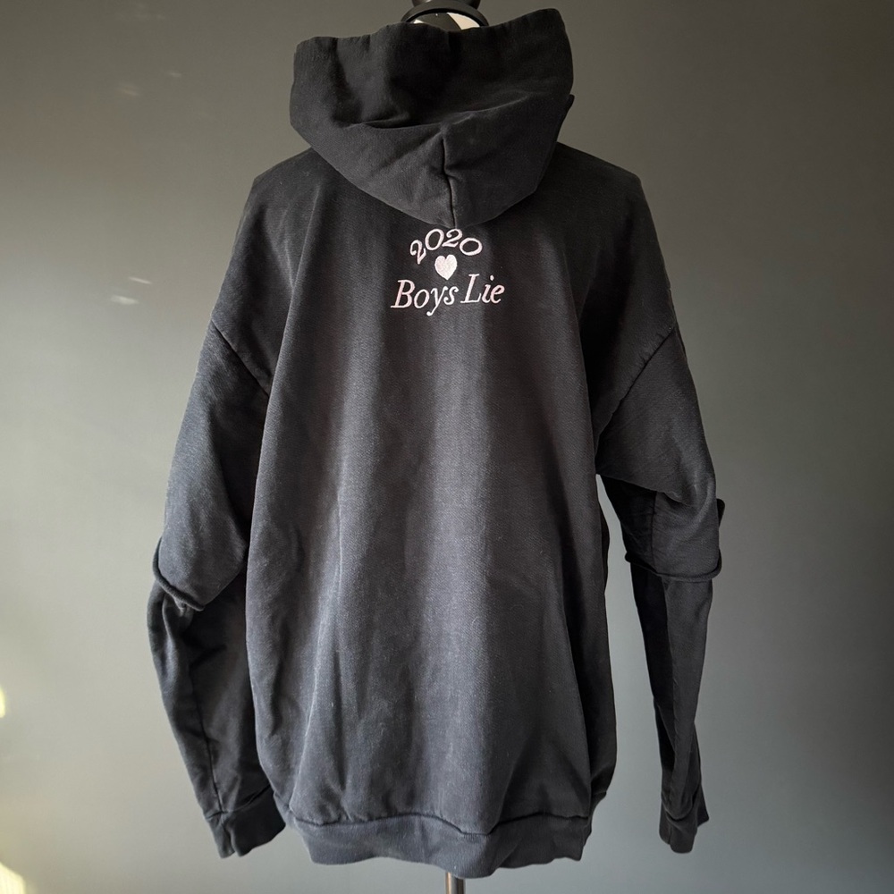 BOYS LIE Say You Want Me Too Hoodie Black W/ Pink Letters Feb 2020 Drop One Size - Picture 3 of 6